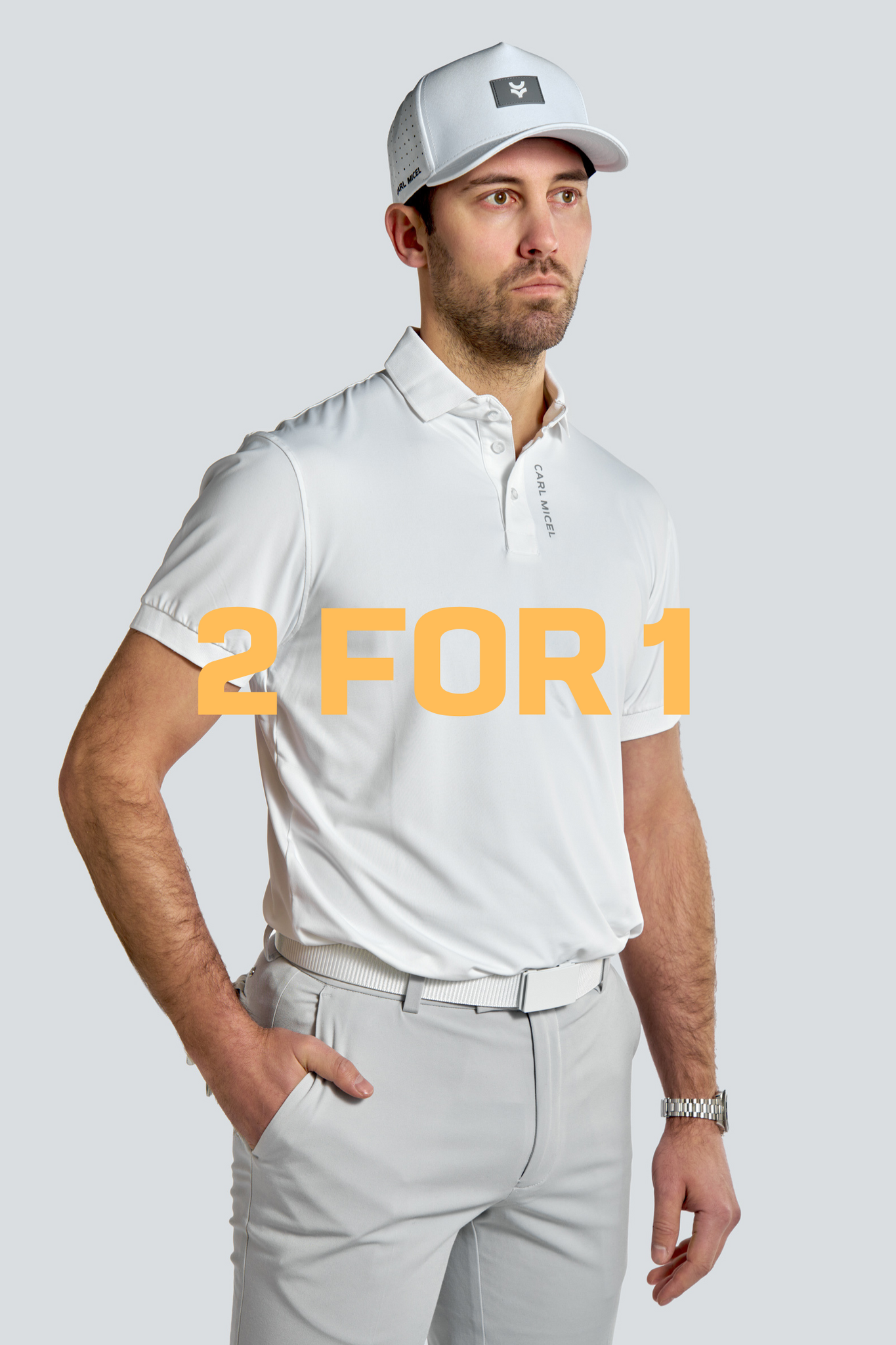 Poloshirt Adam White